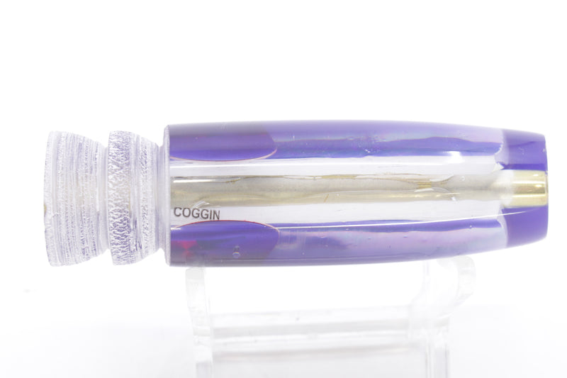 Coggin Lures White Rainbow Glass Purple Back Malolo Flying Fish 7" 1.8oz