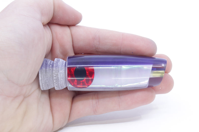 Coggin Lures White Rainbow Glass Purple Back Malolo Flying Fish 7" 1.8oz