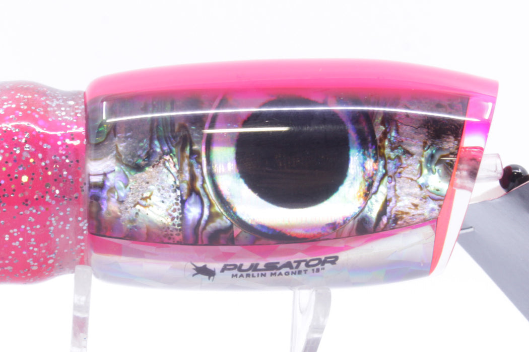 Pulsator Lures Abalone Shell Pink Back Taxi Eyes Marlin Magnet 15" 9.5oz Skirted GZE