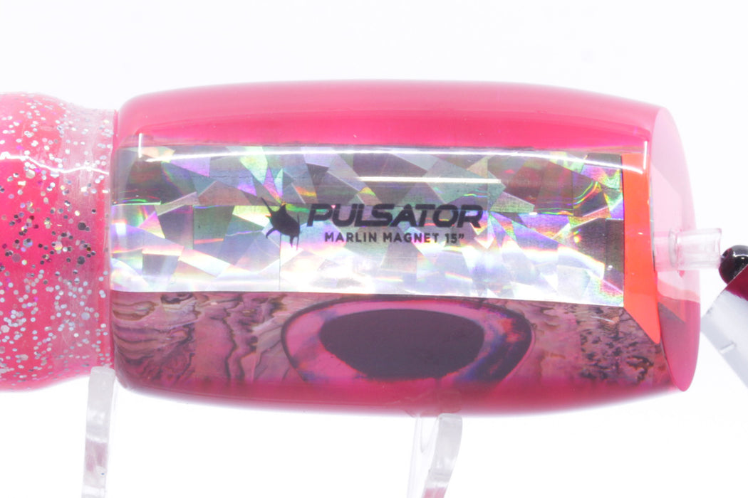 Pulsator Lures Abalone Shell Pink Back Taxi Eyes Marlin Magnet 15" 9.5oz Skirted GZE