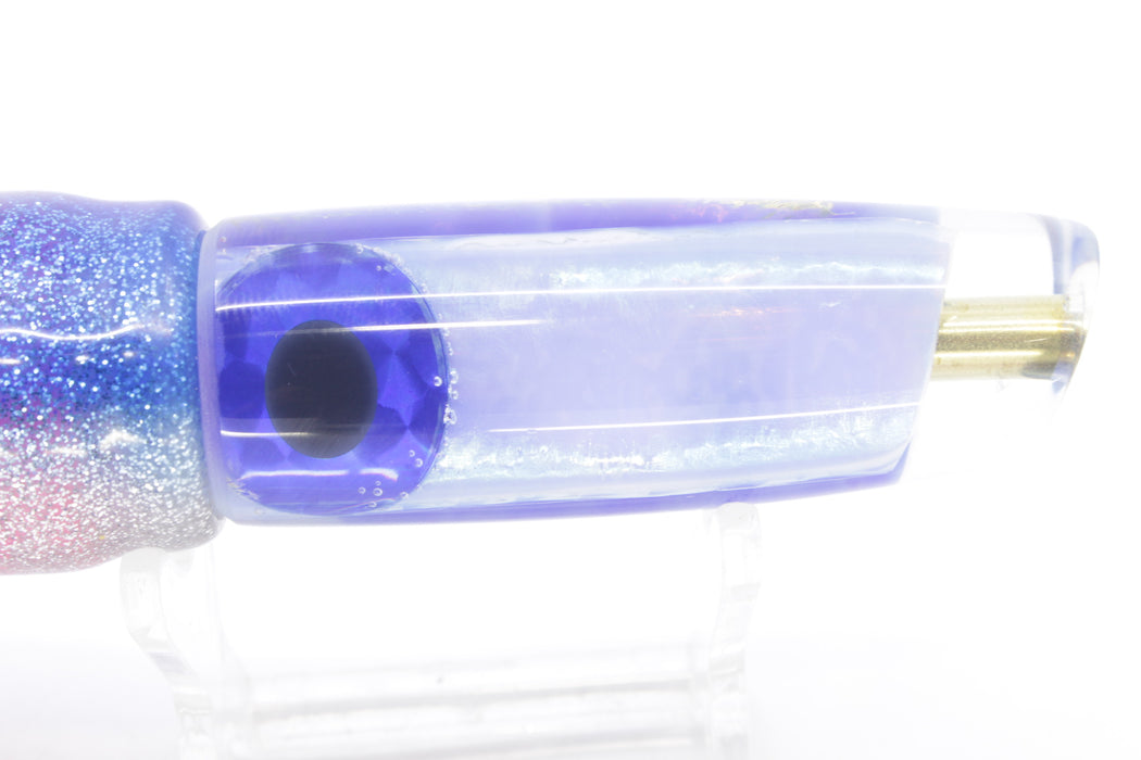 Coggin Lures Ice Blue Rainbow Glass Malolo Fying Fish 7" 3oz Skirted Blue-Silver/Pink