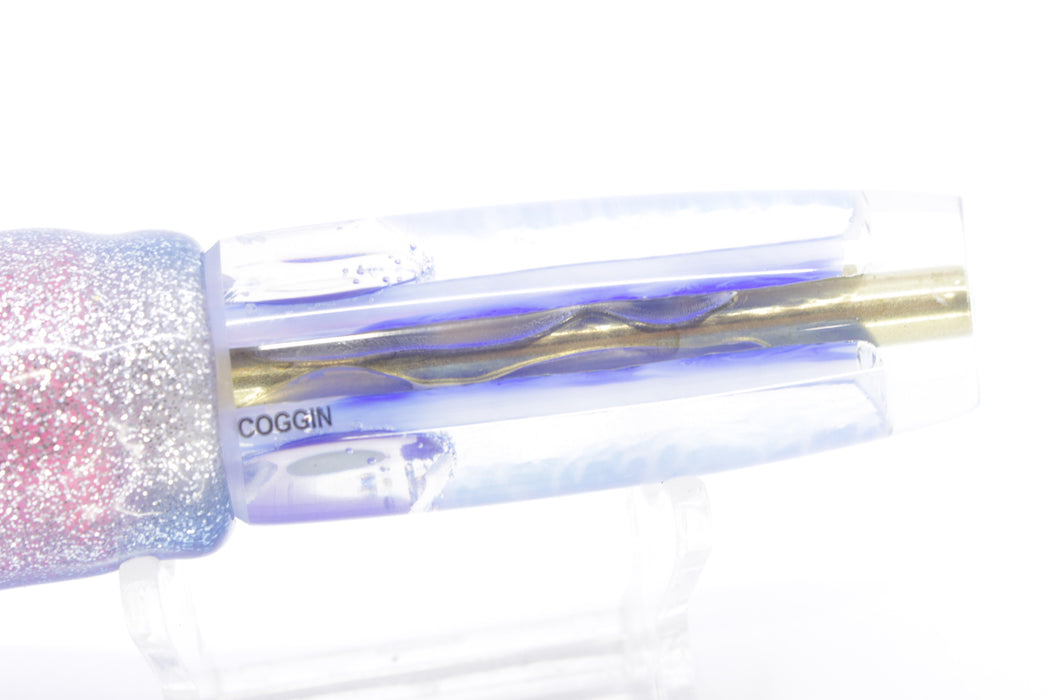 Coggin Lures Ice Blue Rainbow Glass Malolo Fying Fish 7" 3oz Skirted Blue-Silver/Pink