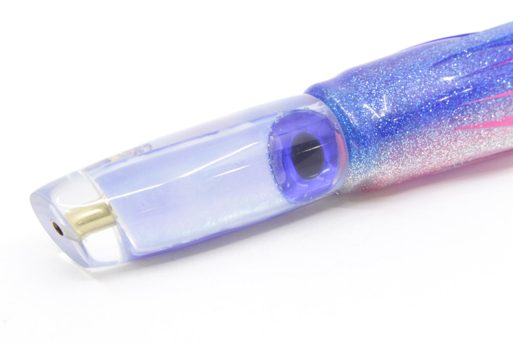 Coggin Lures Ice Blue Rainbow Glass Malolo Fying Fish 7" 3oz Skirted Blue-Silver/Pink