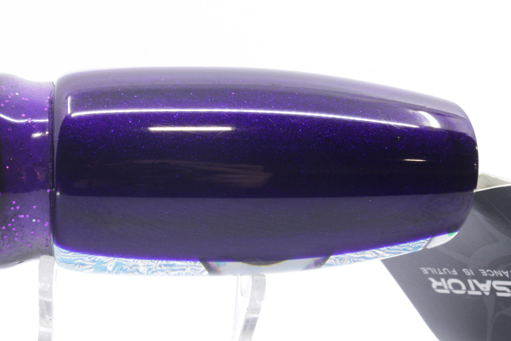 Pulsator Lures Ice Blue Dragon Skin Taxi Eyes Marauder 16" 10oz Skirted Purple-White GZE