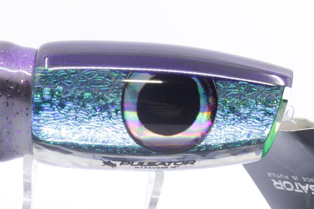 Pulsator Lures Ice Blue Dragon Skin Taxi Eyes Marauder 16" 10oz Skirted Purple-White GZE