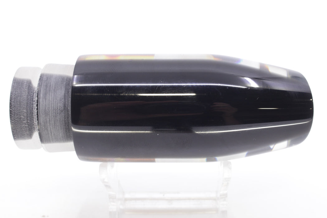 Crampton Baits Black Pearl Cracked Real MOP Black Back Plunger 12" 6oz