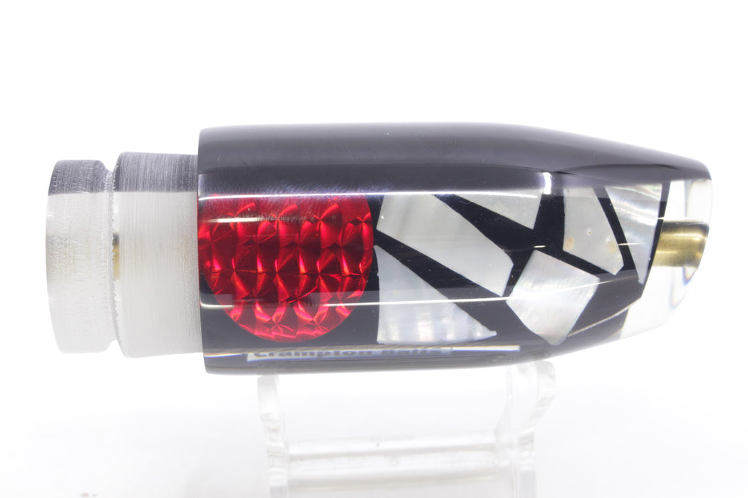 Crampton Baits Black Pearl Cracked Real MOP Black Back Plunger 12" 6oz