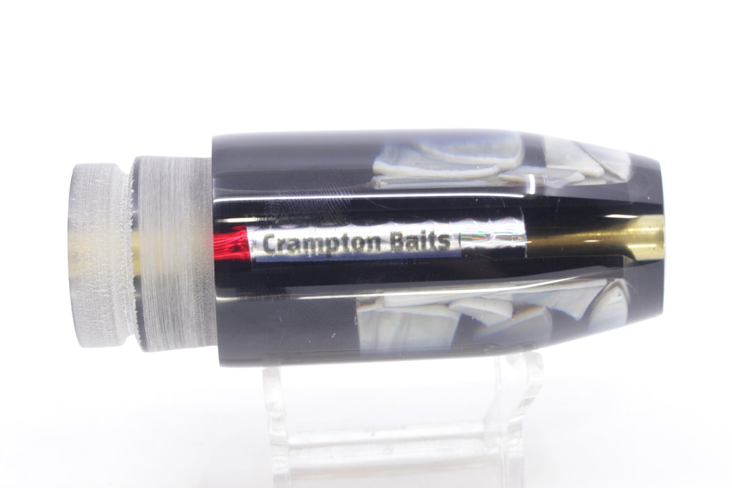 Crampton Baits Black Pearl Cracked Real MOP Black Back Plunger 12" 6oz