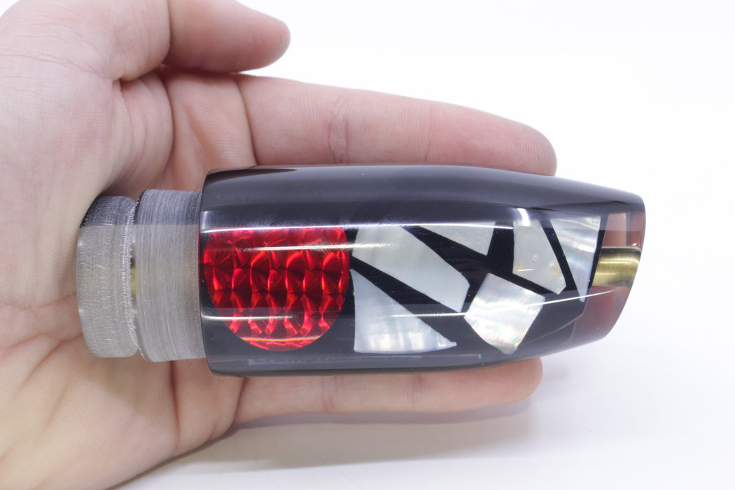 Crampton Baits Black Pearl Cracked Real MOP Black Back Plunger 12" 6oz