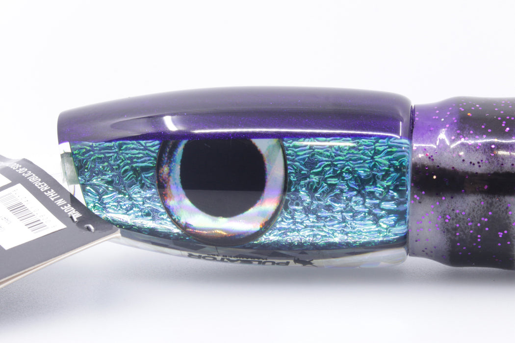 Pulsator Lures Ice Blue Dragon Skin Taxi Eyes Marauder 16" 10oz Skirted Purple-White GZE