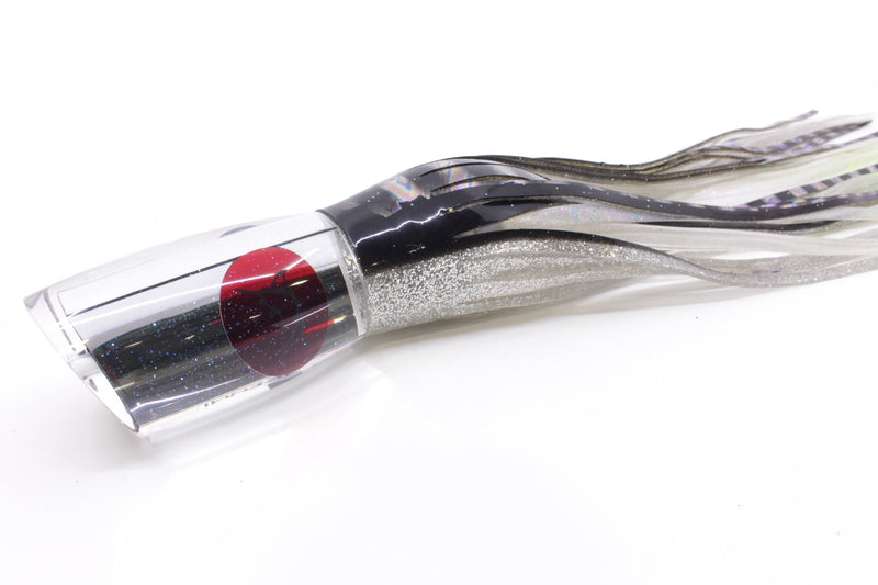 Bonze Lures Mirrored Red Eyes Arenui 12" 11oz Skirted Black Aurora-Silver