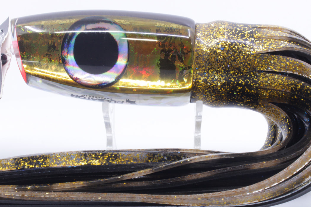 Pulsator Lures Gold Rainbow Taxi Eyes Marauder 16" 10oz Skirted Gold/Black GZE