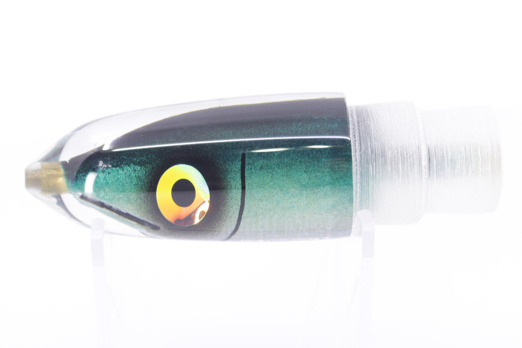 Tsutomu Lures Black-Green Fish Head Ali'i Bullet 7" 4oz