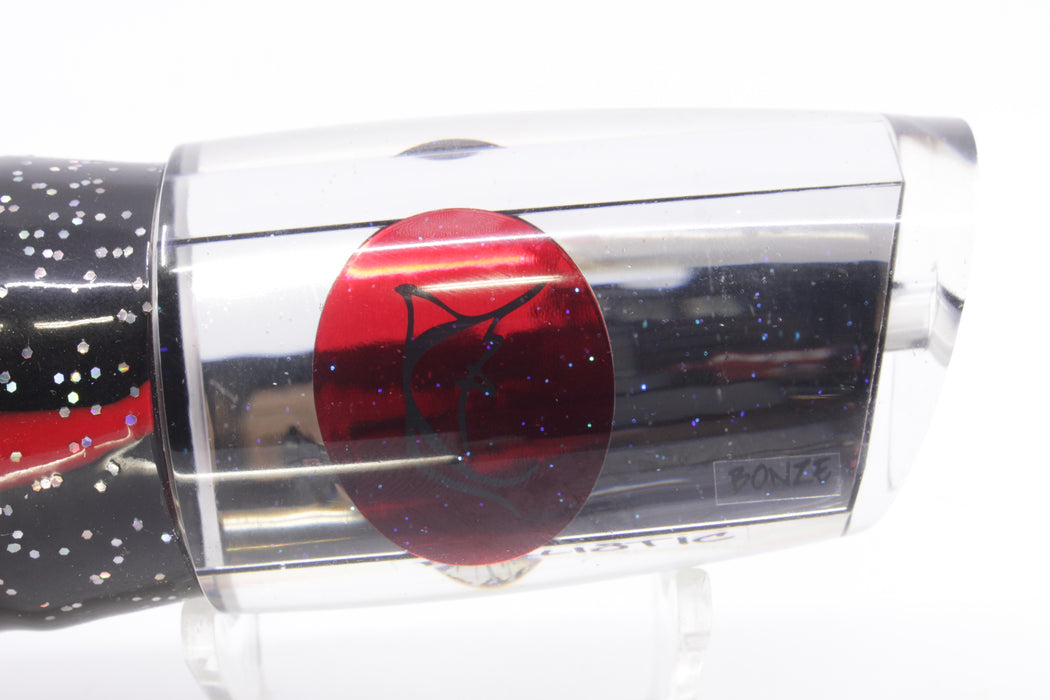 Bonze Lures Mirrored Red Eyes Ballistic 12" 13.5oz Skirted Black/Orange