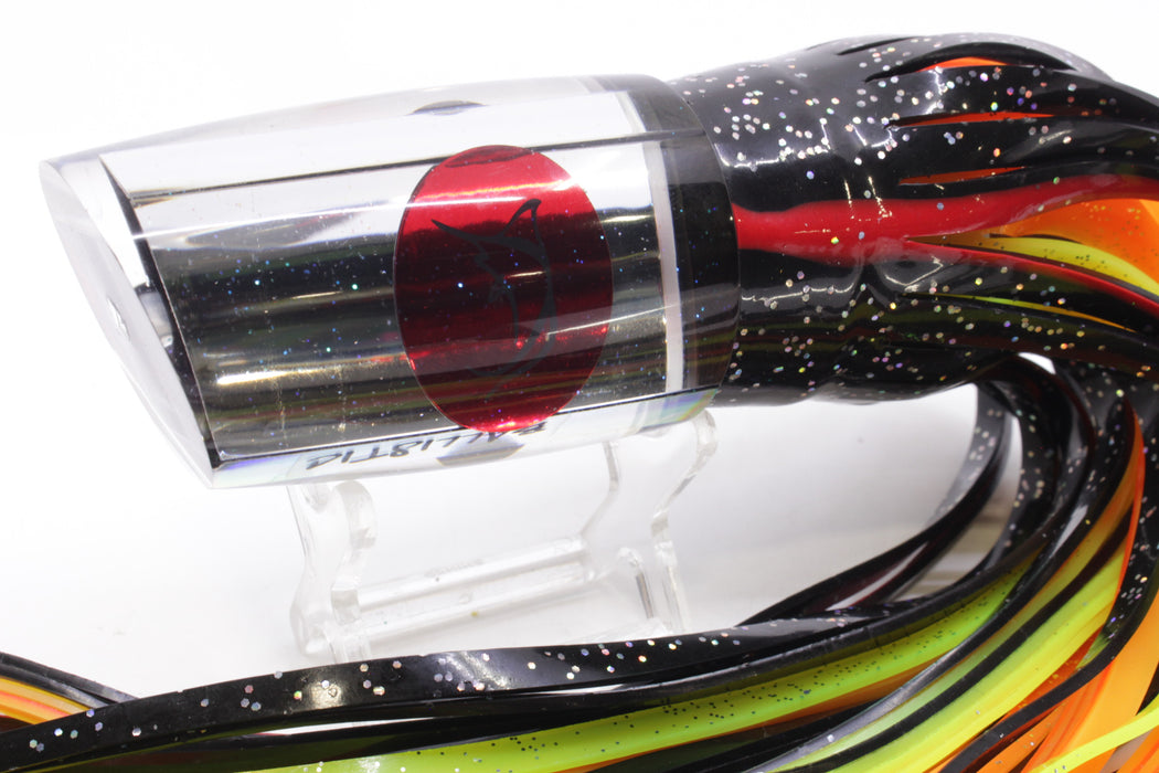 Bonze Lures Mirrored Red Eyes Ballistic 12" 13.5oz Skirted Black/Orange