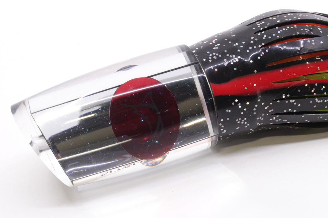 Bonze Lures Mirrored Red Eyes Ballistic 12" 13.5oz Skirted Black/Orange