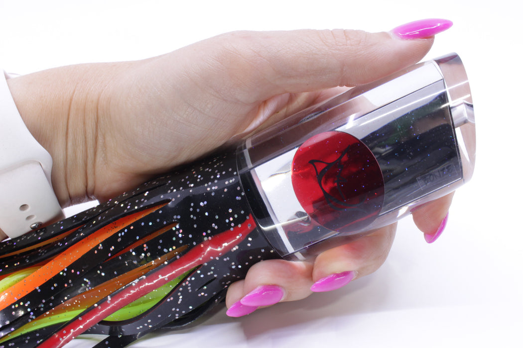 Bonze Lures Mirrored Red Eyes Ballistic 12" 13.5oz Skirted Black/Orange
