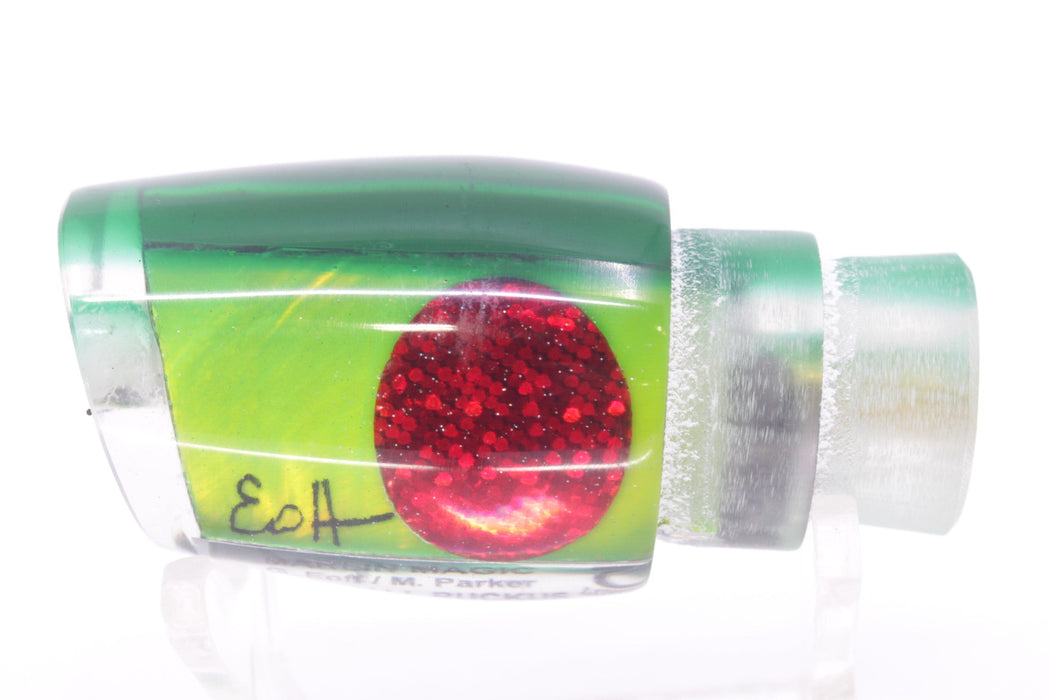 Marlin Magic Lime Green MOP Green Back Red Eyes Small Ruckus 9" 3oz