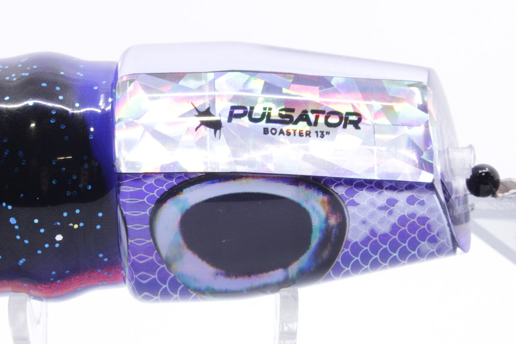 Pulsator Lures Purple Rainbow Scale Boaster 13" 8oz Skirted Blue-Black/Pink