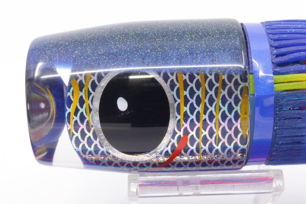 Amaral Lures Black Pearl Rainbow Scale Blue Back Super Jararaca 15" 6.7oz Blue/Pink