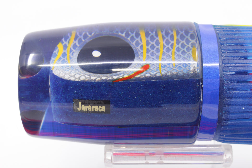 Amaral Lures Black Pearl Rainbow Scale Blue Back Super Jararaca 15" 6.7oz Blue/Pink