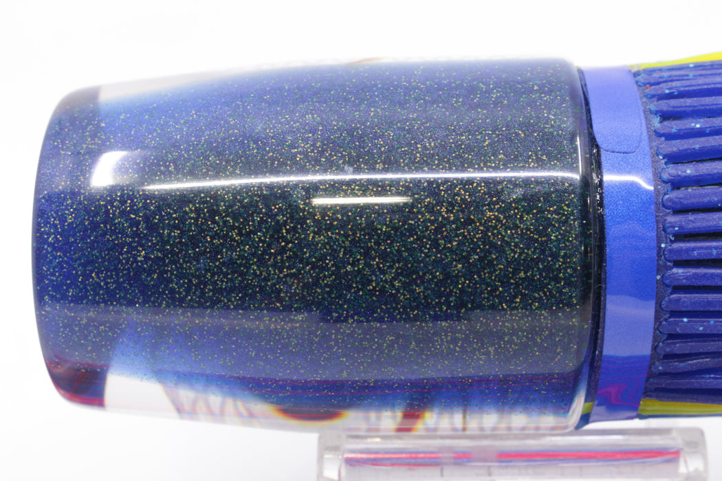 Amaral Lures Black Pearl Rainbow Scale Blue Back Super Jararaca 15" 6.7oz Blue/Pink