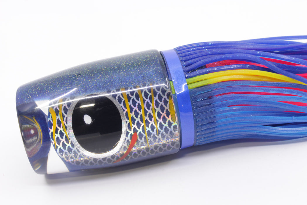 Amaral Lures Black Pearl Rainbow Scale Blue Back Super Jararaca 15" 6.7oz Blue/Pink