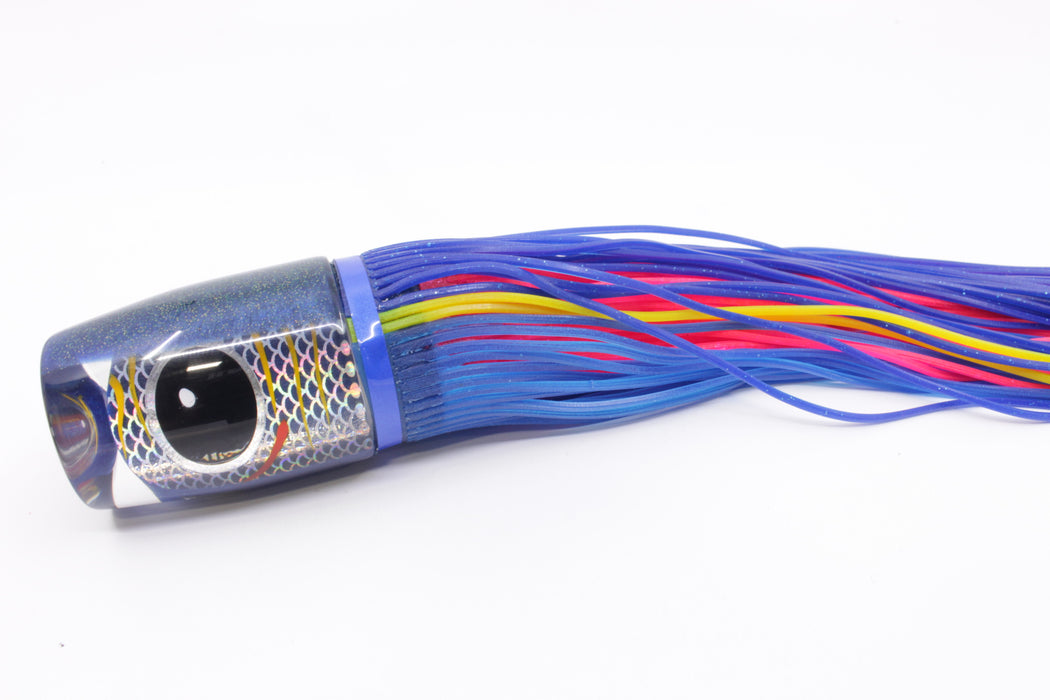 Amaral Lures Black Pearl Rainbow Scale Blue Back Super Jararaca 15" 6.7oz Blue/Pink