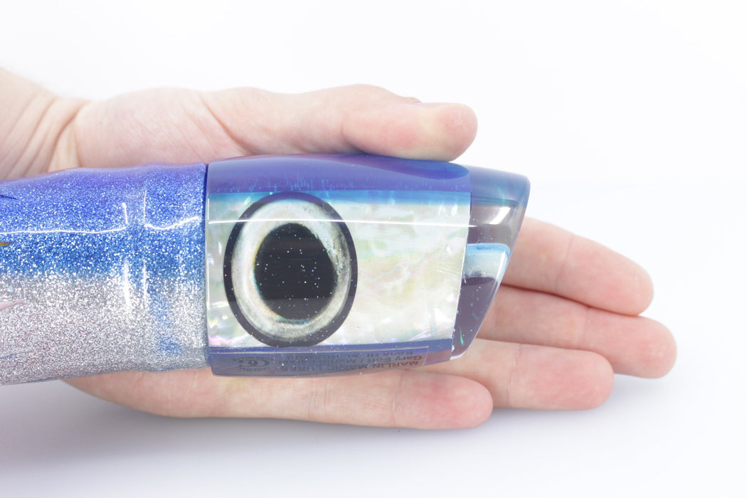 Marlin Magic White Awabi Blue Back Taxi Eyes XL Ruckus 16" 15oz Skirted EZ-K