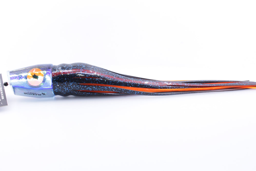 Pulsator Lures Blue Rainbow Scale Boaster 13" 8oz Skirted Black/Orange