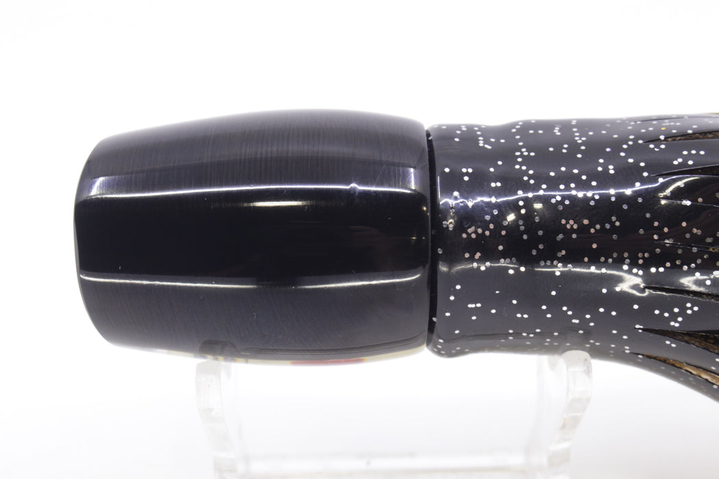 Marlin Magic Golden MOP Black Back Red Eyes Small Ruckus 9" 5oz Skirted Black-Gold