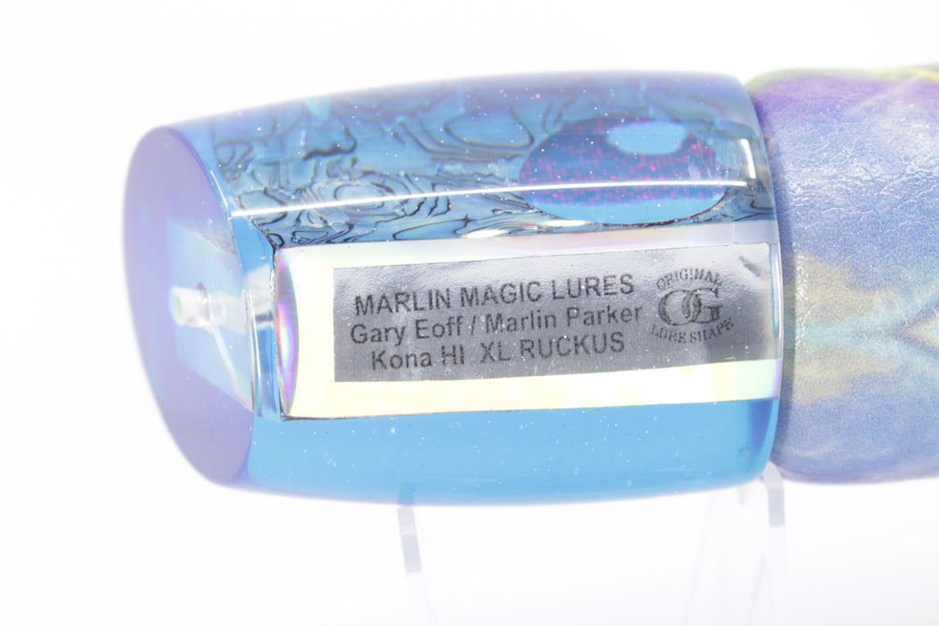 Marlin Magic Paua Shell Blue Back Red Eyes XL Ruckus 16" 15oz ALV Green Yellowfin