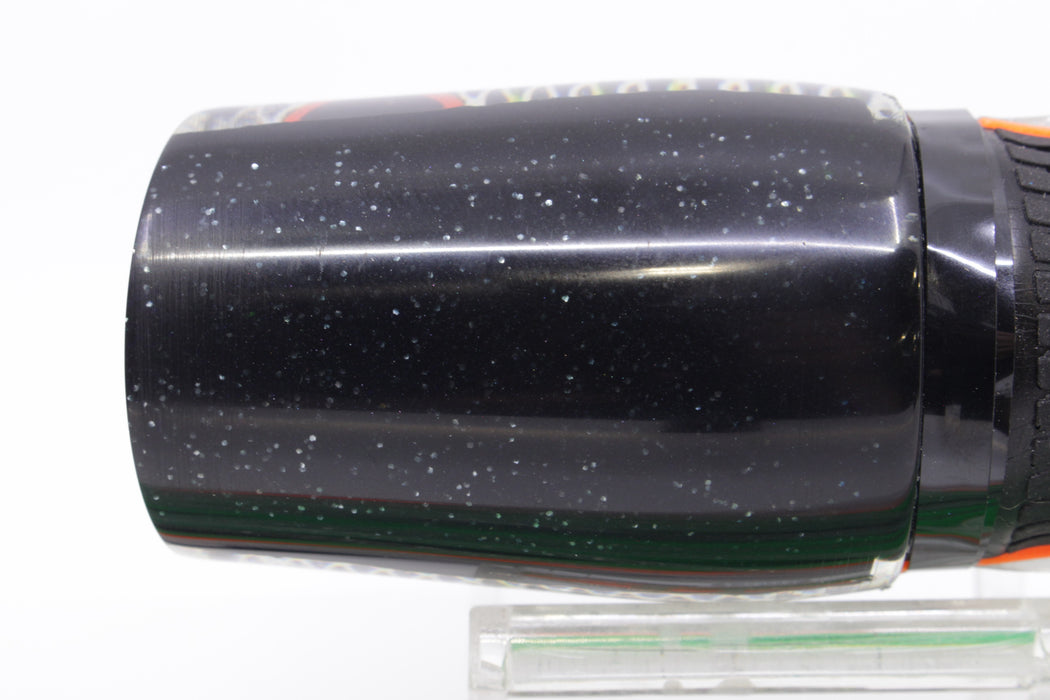 Amaral Lures Black Pearl Silver Rainbow Scale Black Back Diamondback 14" 7oz