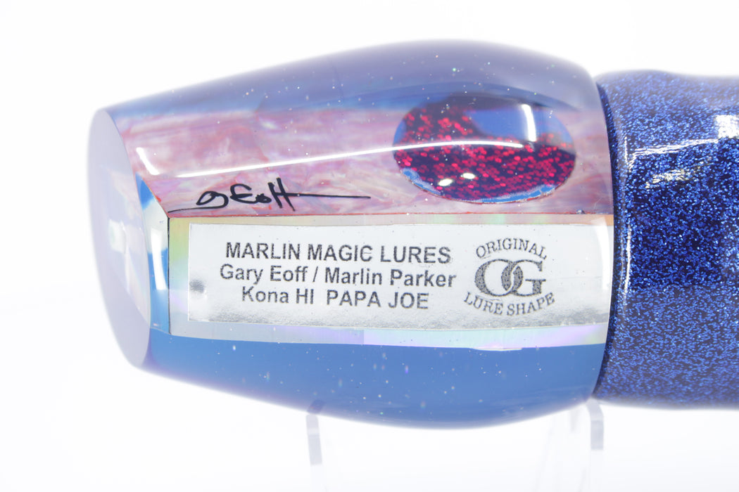 Marlin Magic Pink Awabi Blue Back Red Eyes Papa Joe 16" 16.5oz Vinyl Blue