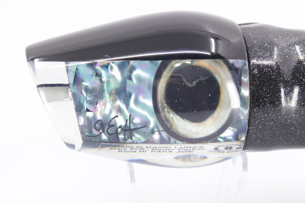 Marlin Magic Blue-Purple Abalone Black Back Taxi Eyes Papa Joe 16" 16.5oz Vinyl Black