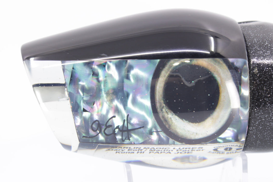 Marlin Magic Blue-Purple Abalone Shell Black Back Taxi Eyes Papa Joe 16" 14.2oz EZ-K