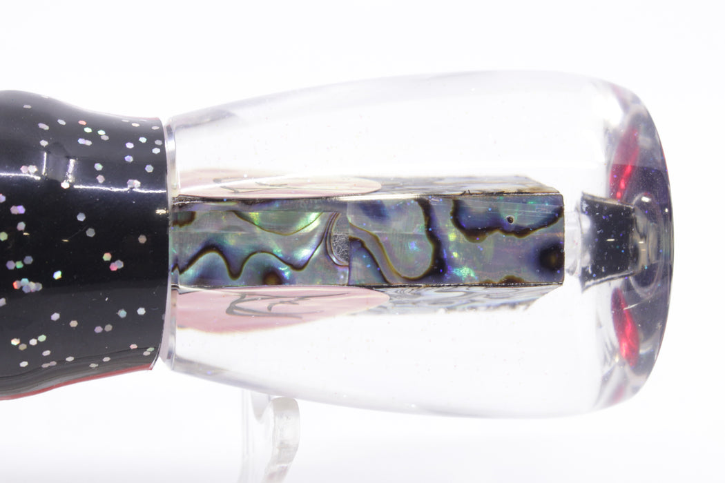 Bonze Lures Paua Shell Red Eyes Fanboy 10" 7oz Skirted Black/Purple