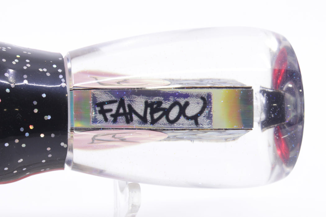 Bonze Lures Paua Shell Red Eyes Fanboy 10" 7oz Skirted Black/Purple