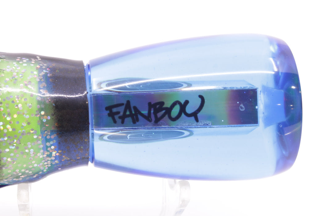 Bonze Lures Blue MOP Black Eyes Fanboy 10" 7oz Skirted Blue-Black-Holo/Rainbow