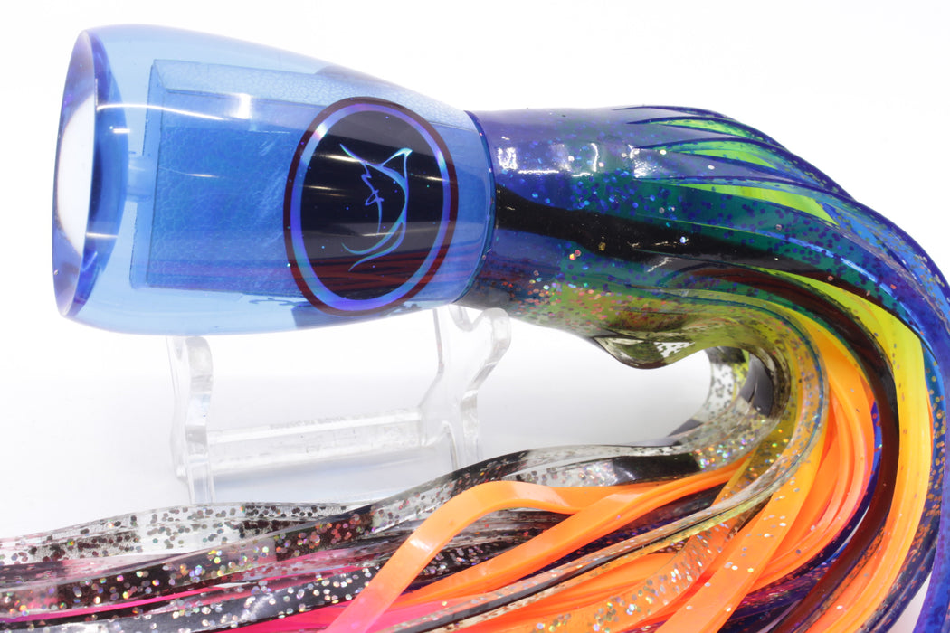 Bonze Lures Blue MOP Black Eyes Fanboy 10" 7oz Skirted Blue-Black-Holo/Rainbow