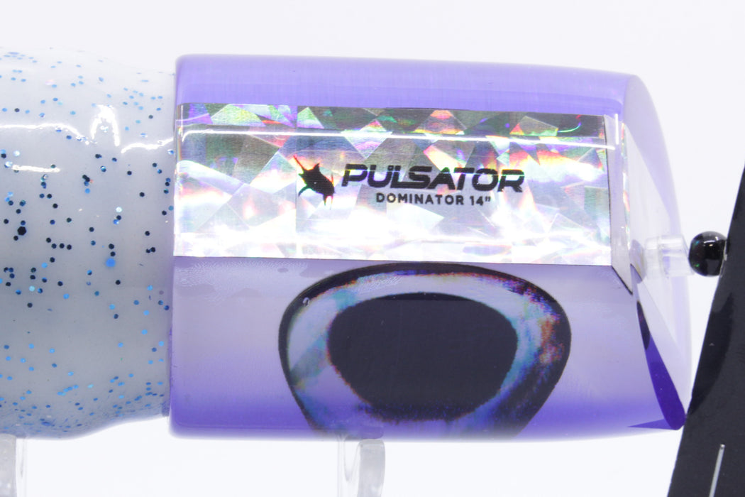 Pulsator Lures Ice Rainbow Blue Back Taxi Eyes Dominator 14" 12oz Skirted Blue-White GZE