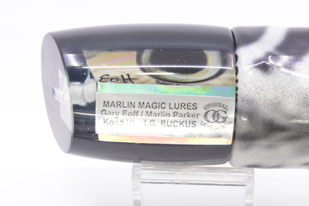 Marlin Magic White Abalone Black Back Taxi Eyes Large Ruckus 14" 11.3oz FT Vinyl Wahoo