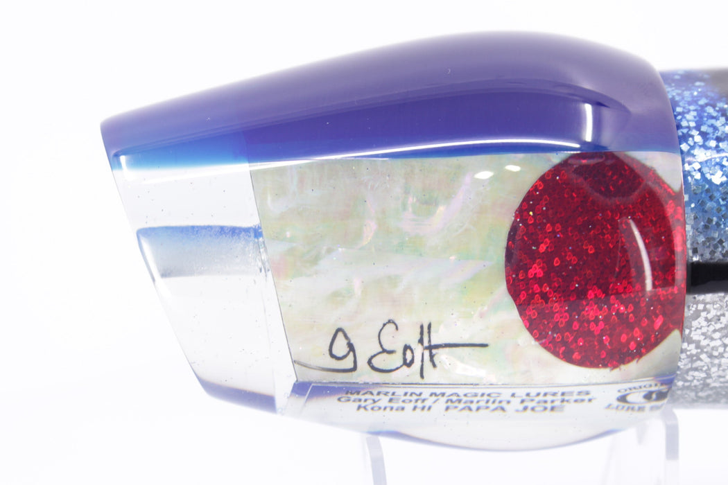 Marlin Magic White Awabi Shell Blue Back Red Eyes Papa Joe 16" 14.2oz EZ-K