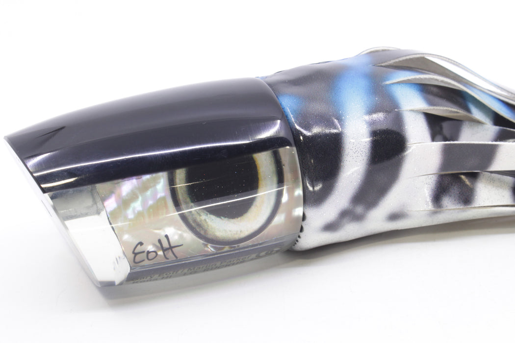 Marlin Magic White Abalone Black Back Taxi Eyes Large Ruckus 14" 11.3oz FT Vinyl Wahoo