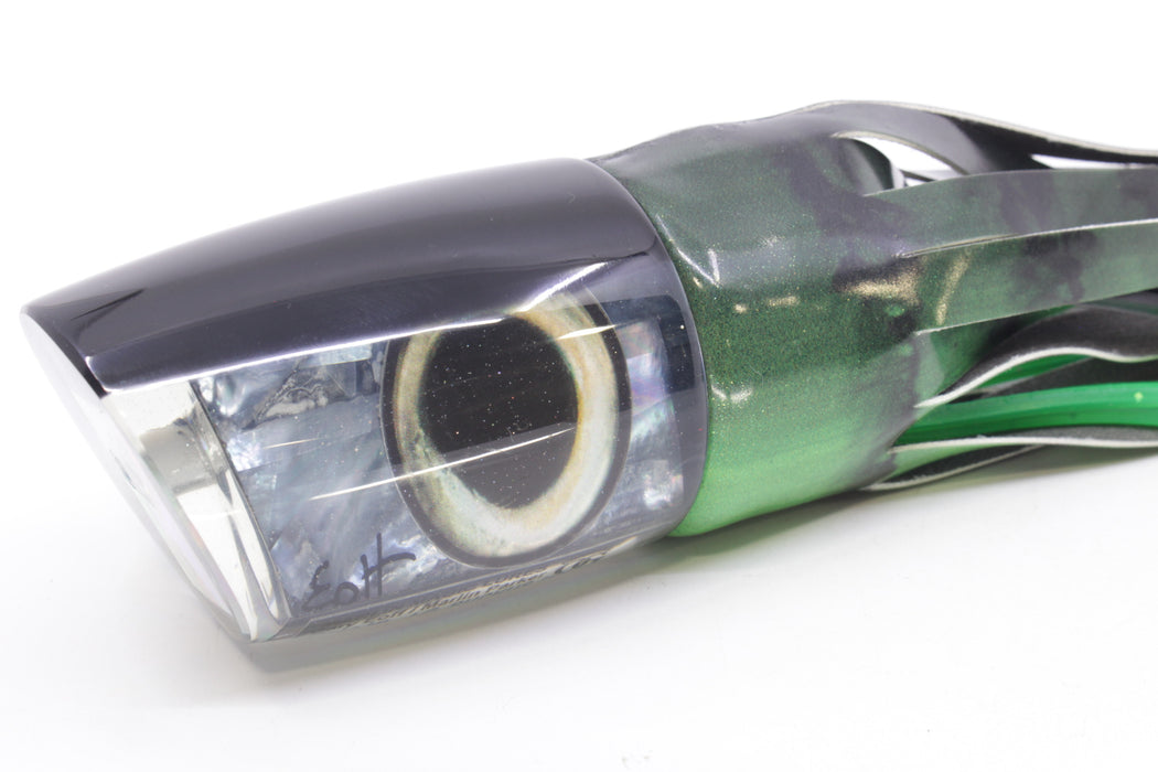 Marlin Magic Tahitian MOP Black Back Large Ruckus 14" 11.3oz FT Vinyl Green Tiger