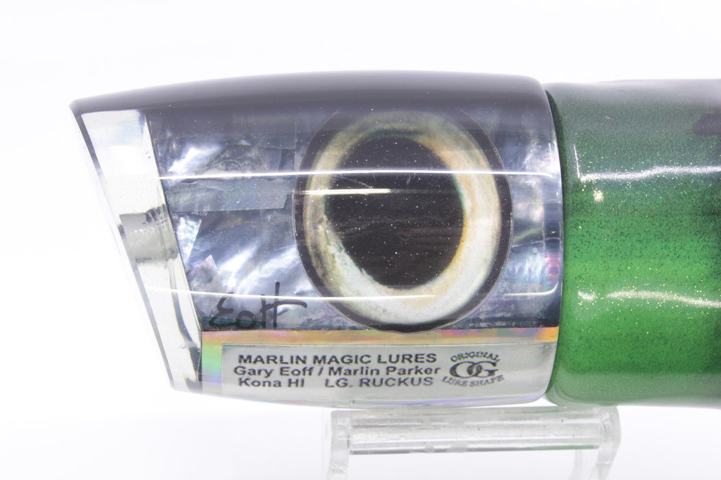 Marlin Magic Tahitian MOP Black Back Large Ruckus 14" 11.3oz FT Vinyl Green Tiger