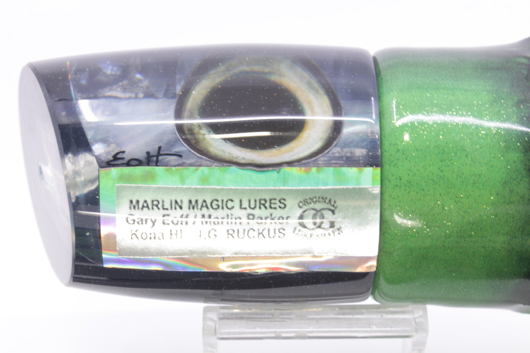 Marlin Magic Tahitian MOP Black Back Large Ruckus 14" 11.3oz FT Vinyl Green Tiger