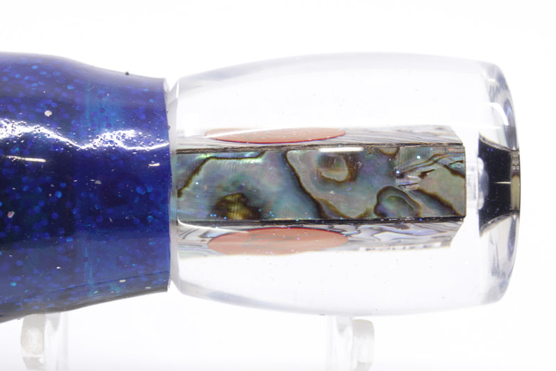 Bonze Lures Paua Shell Red Eyes Punisher 10" 6oz Skirted Blue-Black-Holo