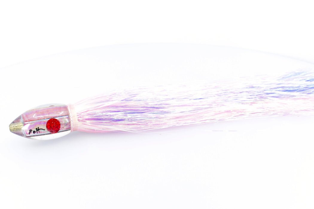 Marlin Magic Lures Pink MOP Teardrop AP Bullet 7" 2.8oz Flashabou Pink-Blue