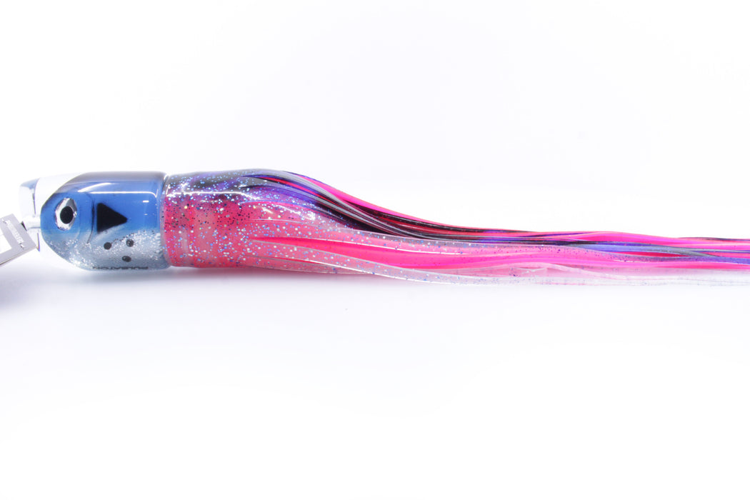 Pulsator Lures Blue-Black Fish Head Dominator Bonito 14" 10oz Skirted Blue-Clear/Pink GZE